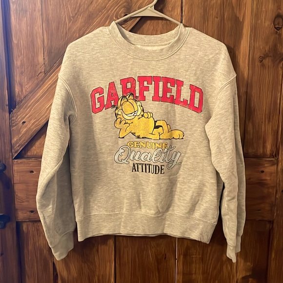 Garfield Sweatshirt Small Grey - Picture 1 of 6